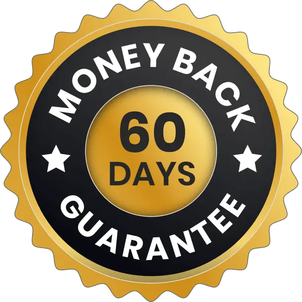 Lungora 60 day 100% money back guarantee badge